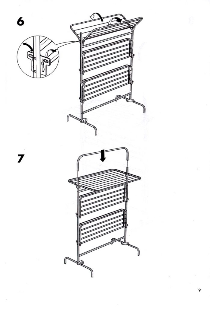 이케아 물리그 실내외 3단 건조대 매뉴얼